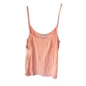 Quick Silver Salmon colored tank top with pleating